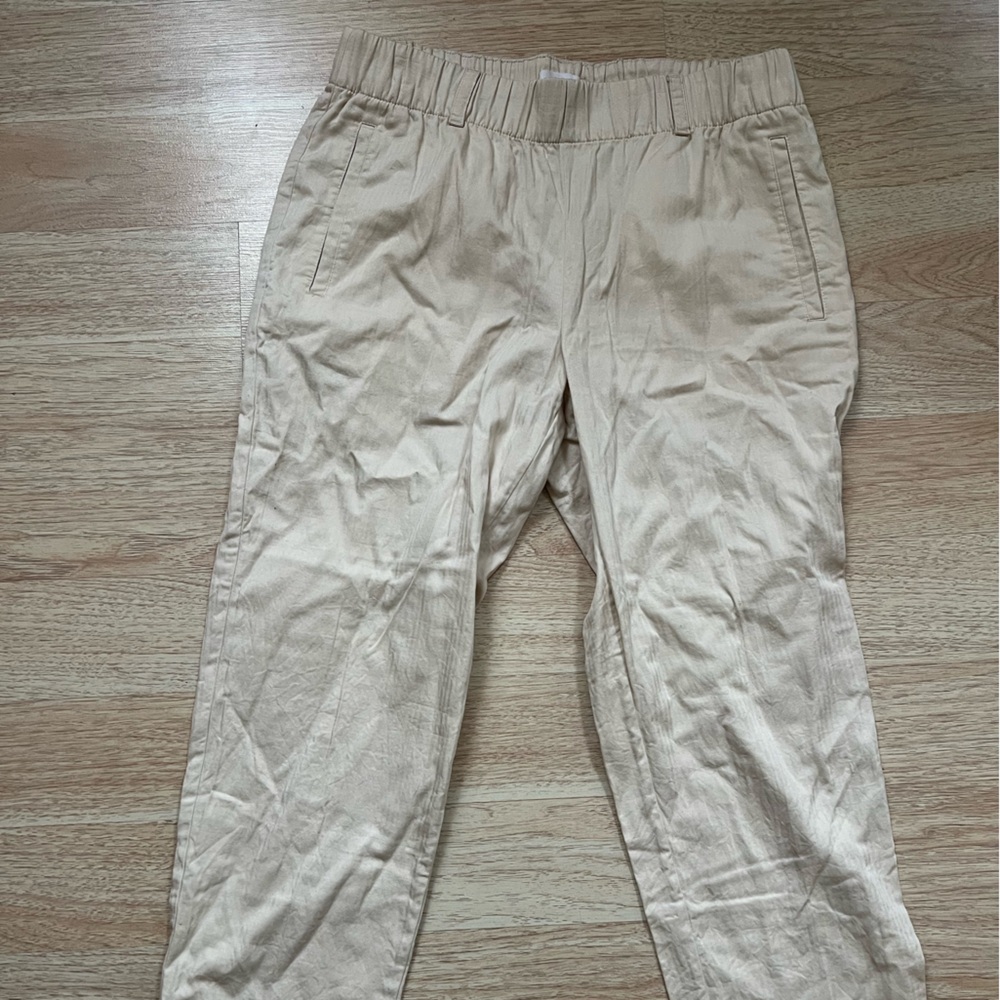 Cream Linen Blend Woman’s Pants